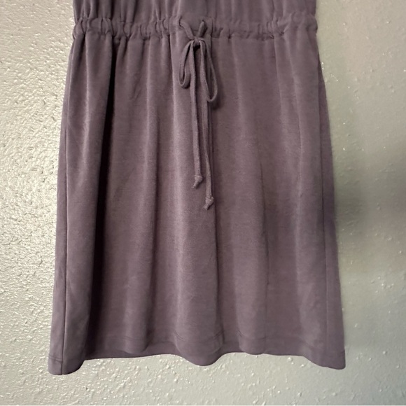 Woman’s Petite Purple Short-Sleeved Tie Waist Knee-Length Loft Dress” Casual - Picture 11 of 12